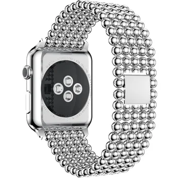 Watchband apple saat bandı 38mm 40mm 42mm 44mm 41mm 45mm Metal Boncuk Bileklik iWatch Serisi 8 7 6 5 4 3 SE Kayış Bilezik