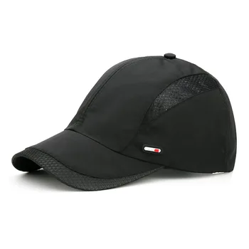 Yaz Nefes Örgü beyzbol şapkası Kadın Erkek Açık Spor Hızlı Kuru vizör kapağı Düz Rahat Snapback Şapka