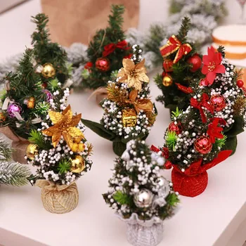 Yeni Mini Noel Ağacı Küçük Ağaç Noel Masa Dekorasyon Noel Araba İç Aksesuarları Oturma Odası Yatak Odası Süsler
