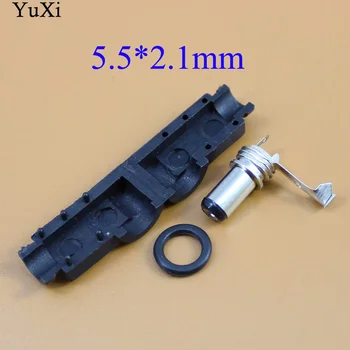 YuXi 90 Derece Sağ Açı 2.1 mm DC Güç Kablosu Erkek Tak Soket Lehim Kablosu Ucu Adaptör Konnektörü 2. 1x5. 5mm / 5.5*2.1 siyah