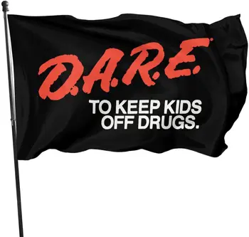 Çocukları Uyuşturucudan Uzak Tutmaya Cesaret Edin Bayrak İç Mekan Dış Mekan Bahçe Bayrağı Uv Solmaya Dayanıklı Bahçe Bayrağı 3x5 Feet Afiş